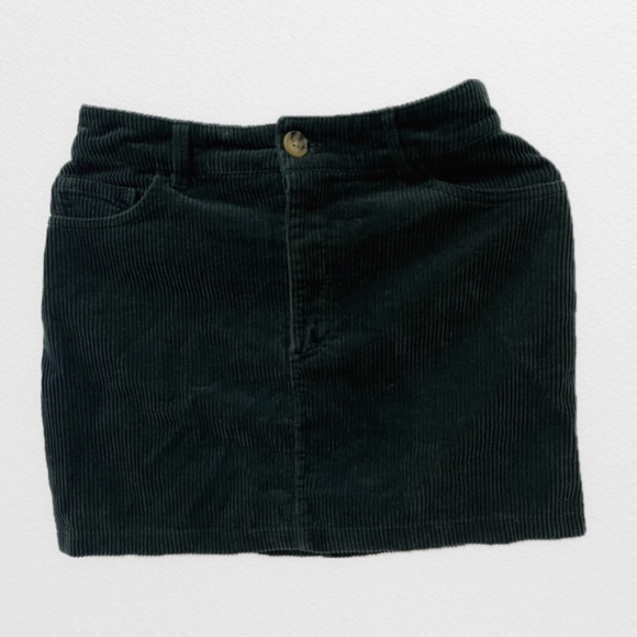 Forever 21 Dresses & Skirts - Dark Green Corduroy Mini Skirt